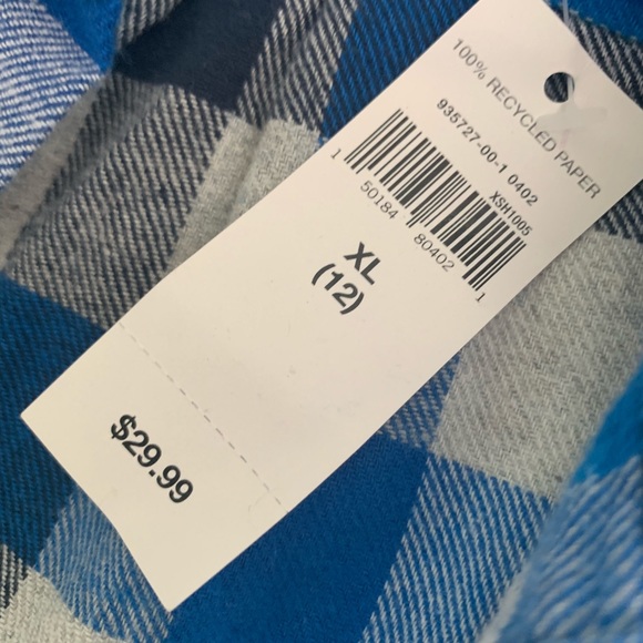 NWT Boys GAP Flannel Shirt - Picture 5 of 5